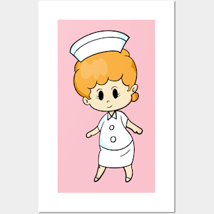 The nurse cartoon style Posters and Art